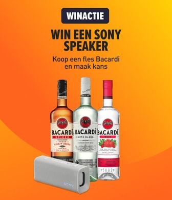 Win een sony speaker! Koop een fles Bacardi en maak kans